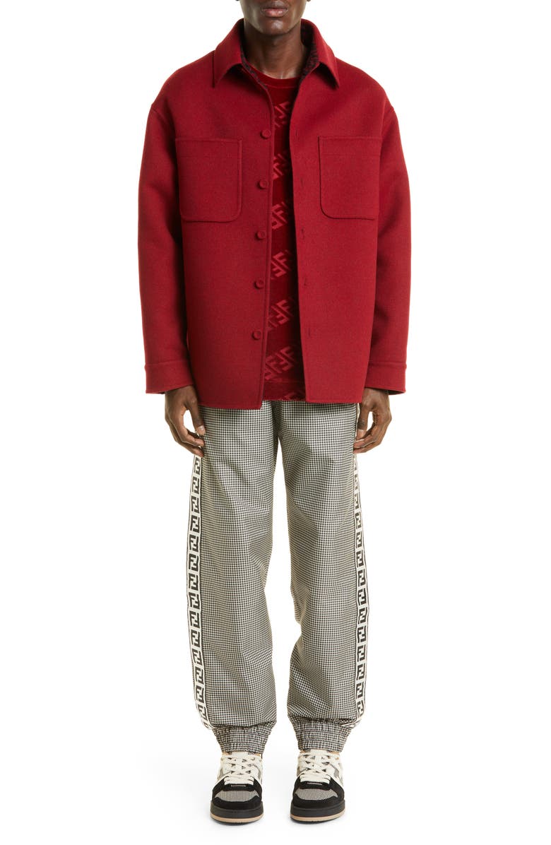 Fendi Men's FF Logo Chenille T-Shirt, Alternate, color, 