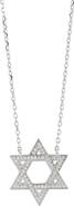 SAVVY CIE JEWELS Cubic Zirconia Star of David Pendant Necklace
