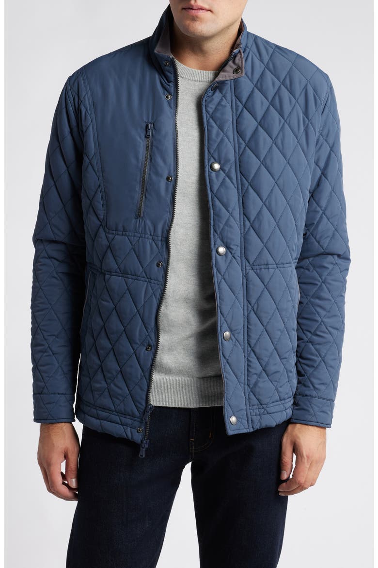 Juno Quilted Jacket, Main, color, NAVY