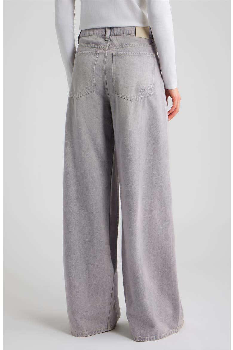 Slouchy Wide Leg Jeans, Alternate, color, LIGHT/ PASTEL GREY