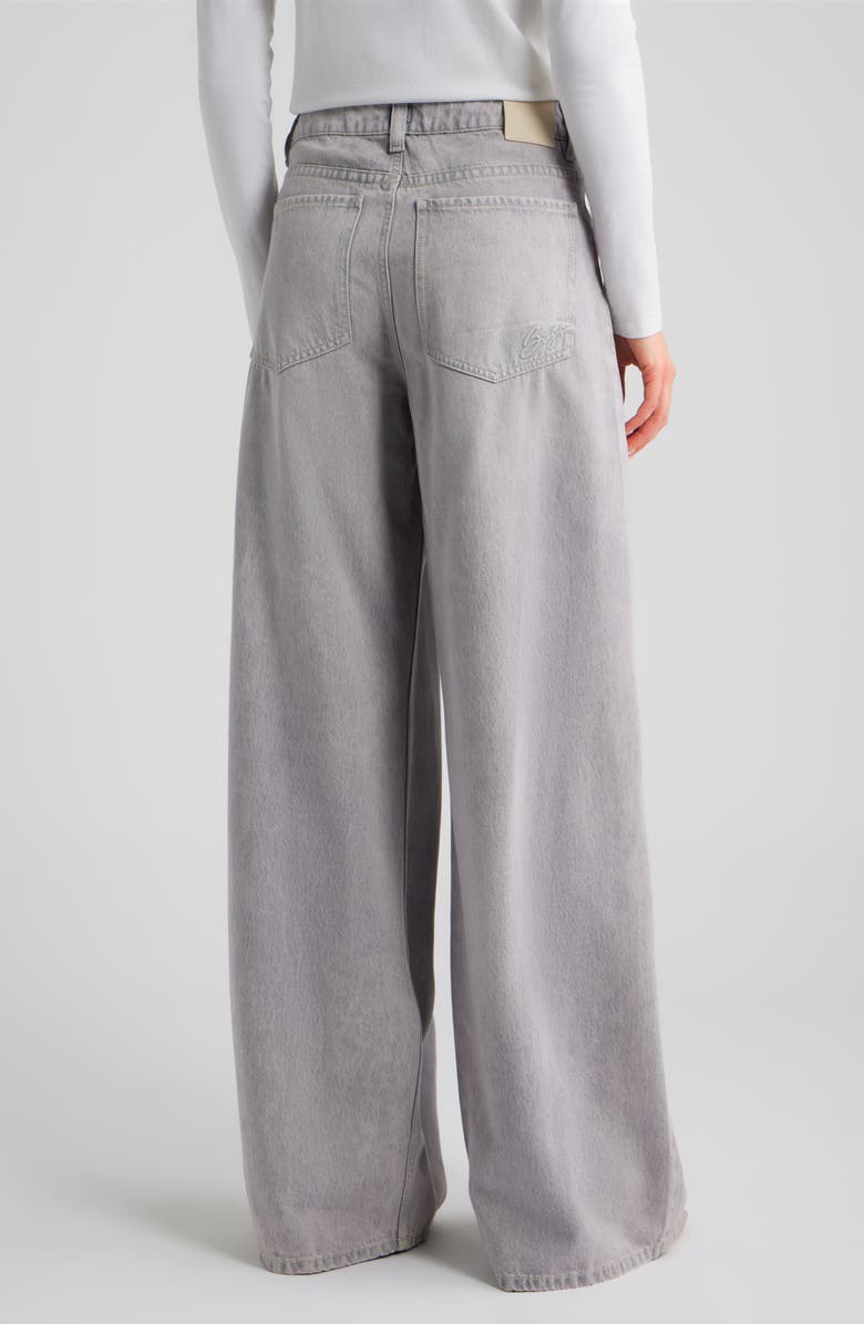 BOSS Orange Slouchy Wide Leg Jeans, Alternate, color, Light/ Pastel Grey