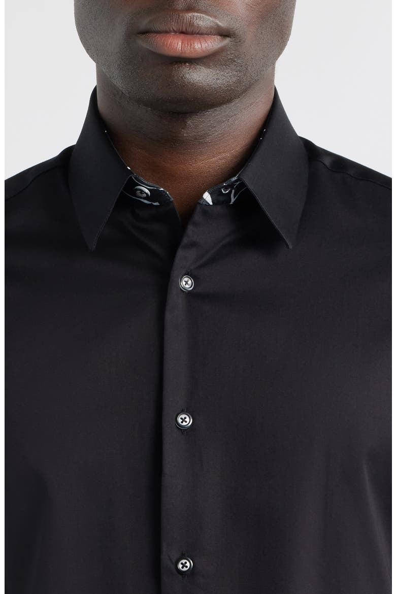 Sinai Collection Luxe Cotton Dress Shirt, Alternate, color, BLACK