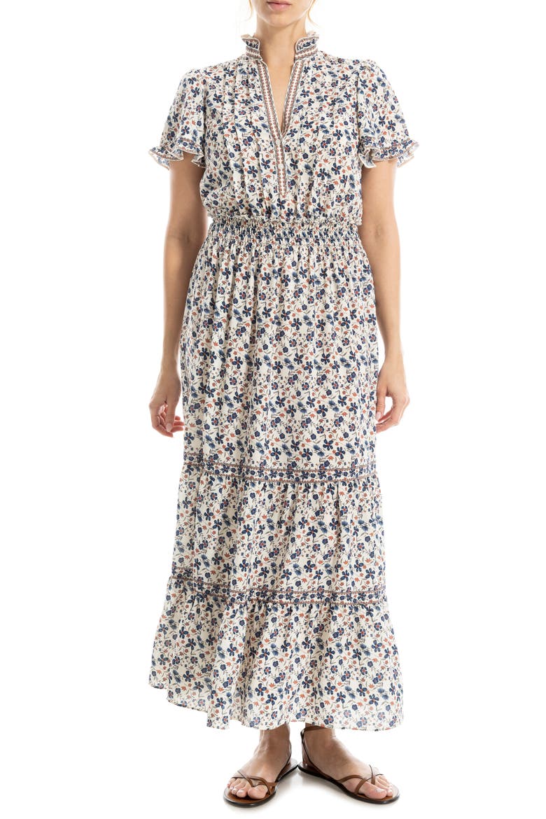Smocked Flutter Sleeve Maxi Dress video