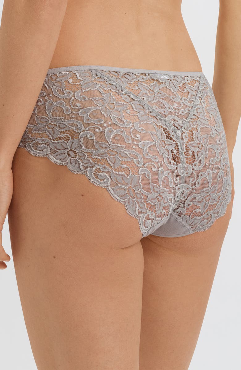 Hanro Luxury Moments Lace Back Briefs, Alternate, color,