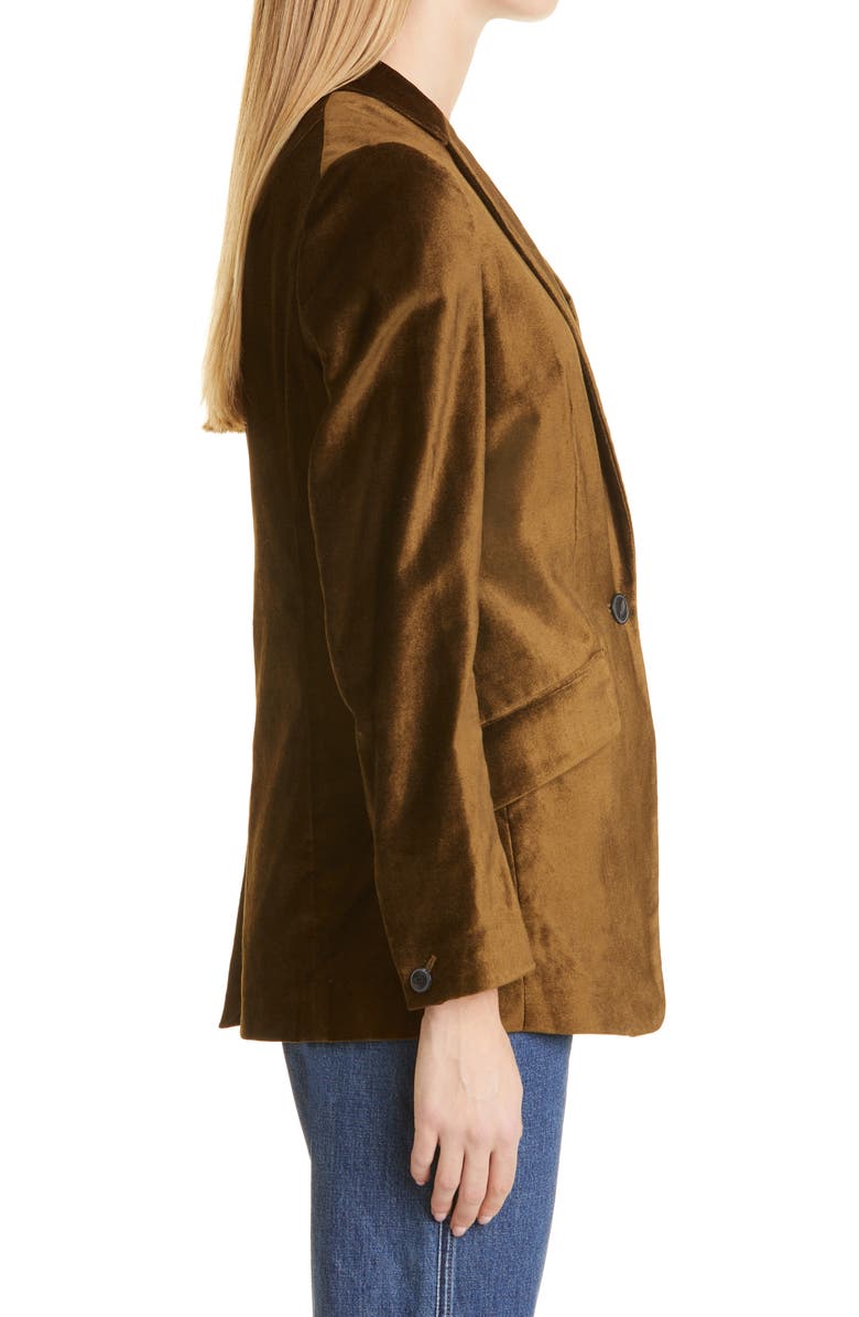 rag & bone Margot Velvet Blazer, Alternate, color,