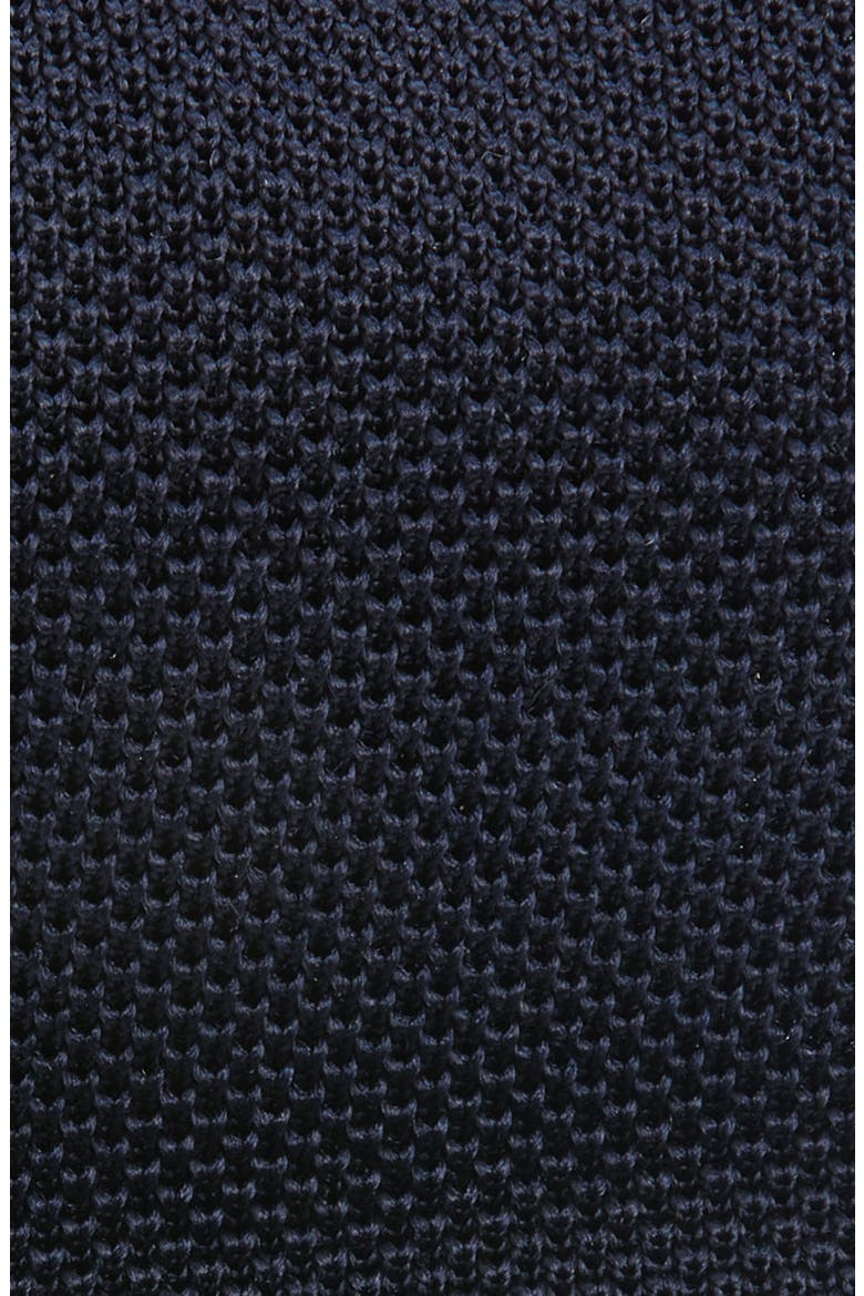 Silk Knit Tie, Alternate, color, NAVY