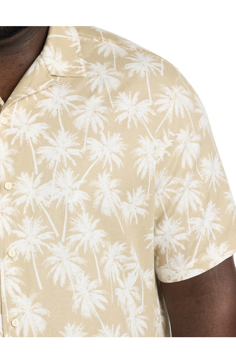 Nautica Big & Tall Palm Tree Print Sport Shirt, Alternate, color, 