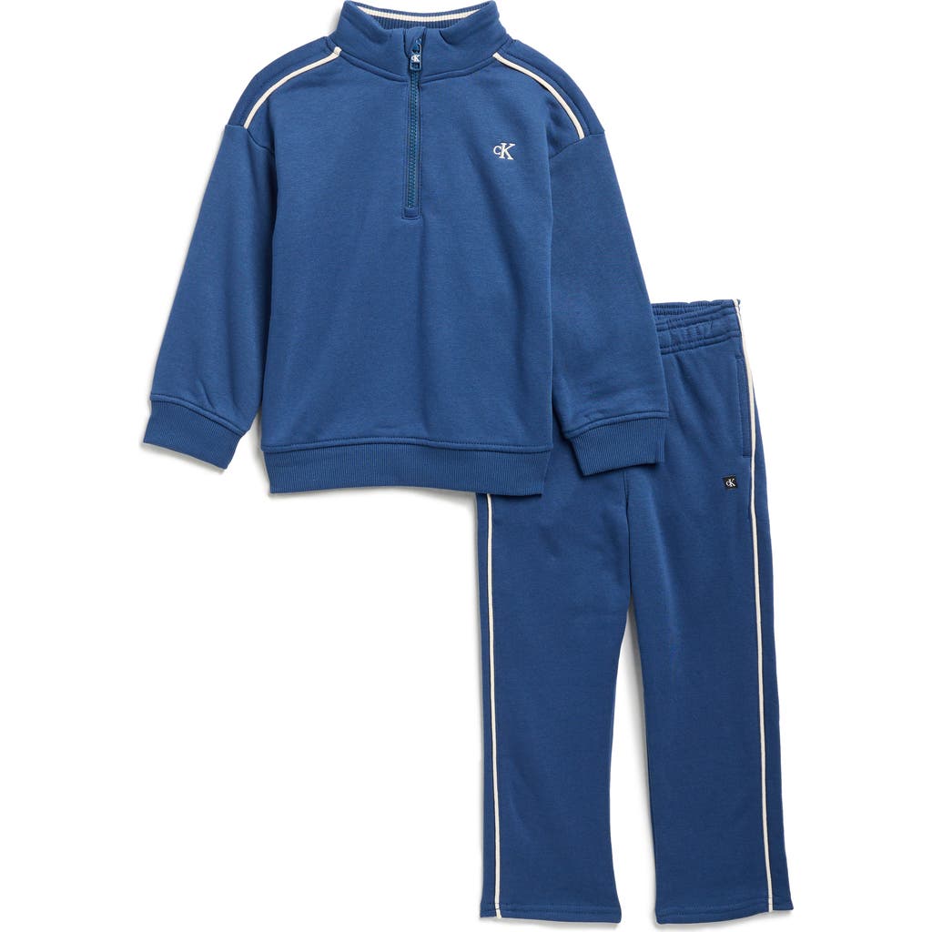 Calvin Klein Kids' Half Zip Fleece Sweatshirt & Pants Set in Prepack Assorted at Nordstrom Rack, Size 4T