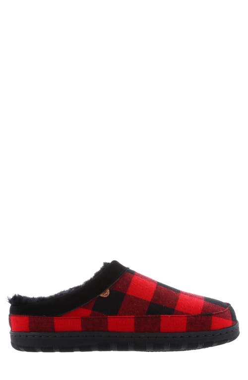 Lamo Julian Faux Wool Lined Clog In Red Plaid