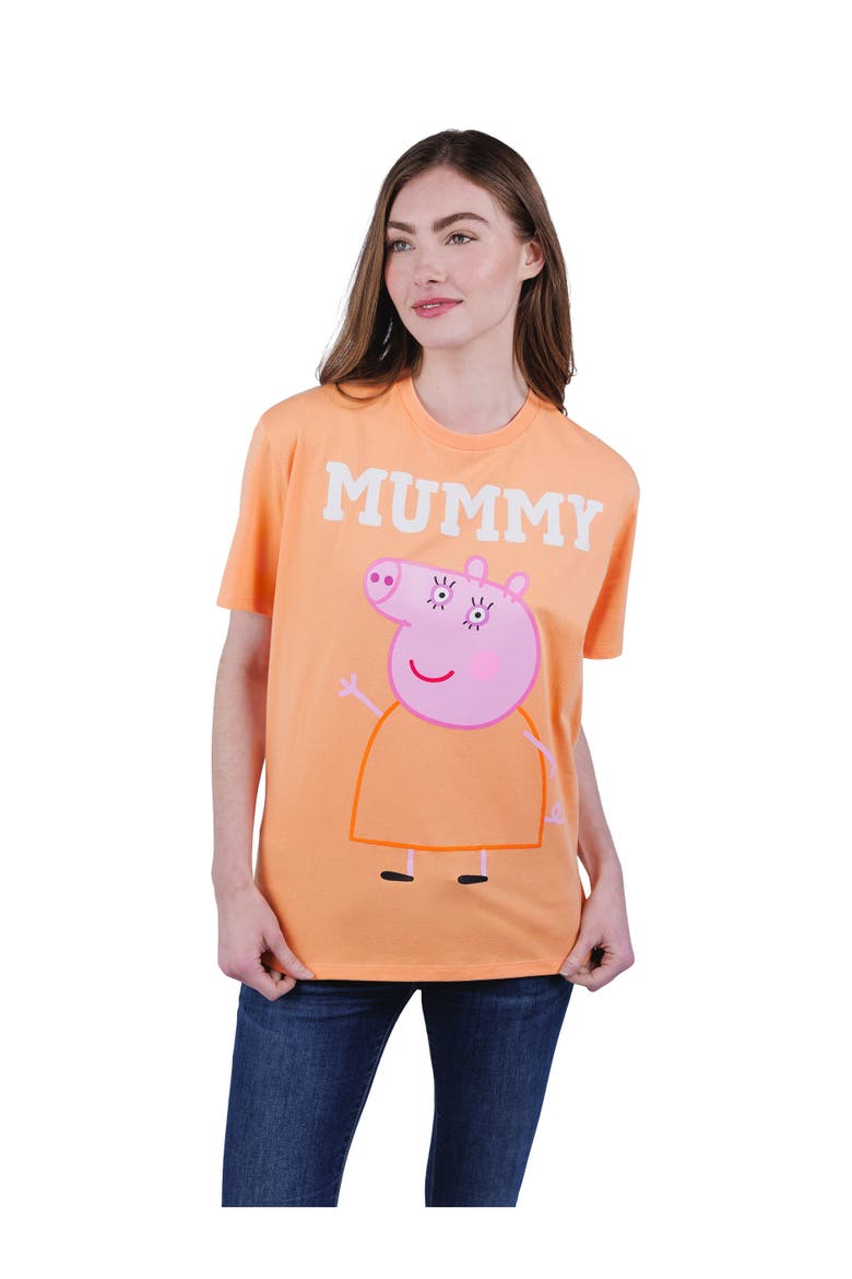 Short Sleeve T-Shirt, Alternate, color, Peach Mummy Pig