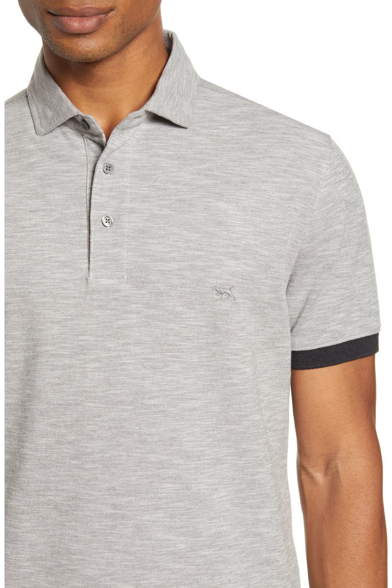 Hampstead Contrast Trim Piqué Polo, Alternate, color, ASH