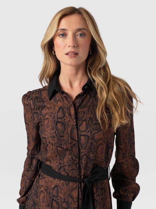 Saint And Sofia Saint + Sofia Jacqueline Shirt Dress