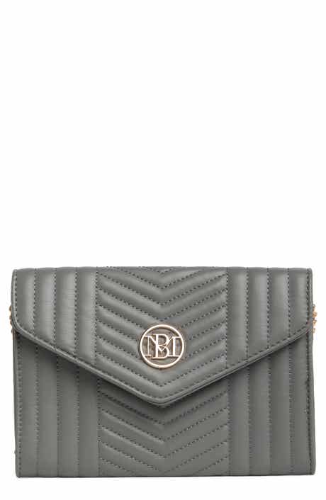 Badgley Mischka Collection Chevron Quilted Crossbody Bag