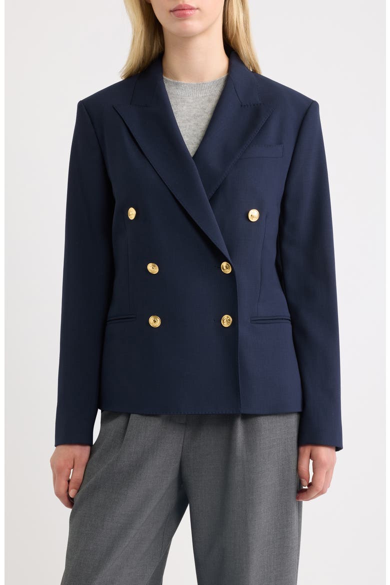 Stretch Wool Faille Blazer, Alternate, color, RL NAVY