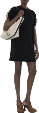 Burberry Check Trim Cotton T-shirt Dress