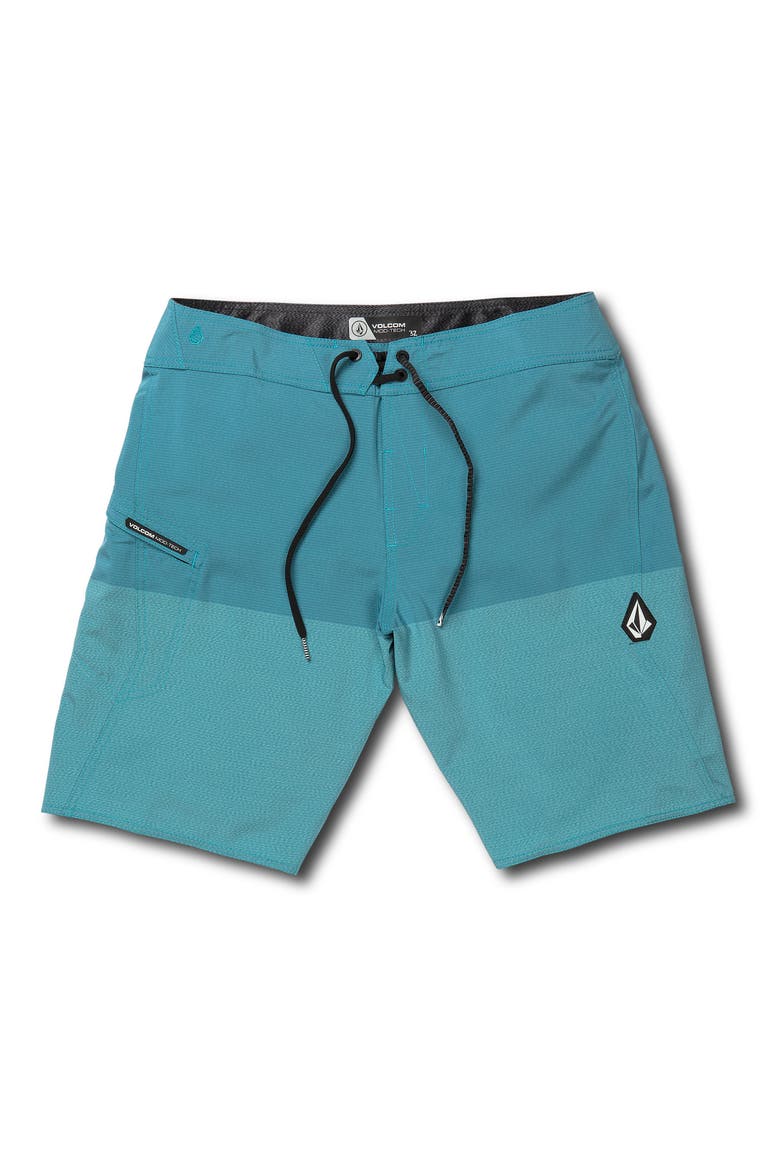 Lido Colorblock Board Shorts, Alternate, color, BISCAY GREEN
