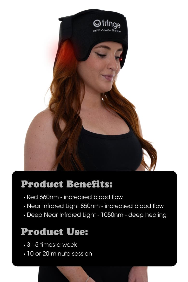 Red Light Therapy Head Wrap, Alternate, color, BLACK