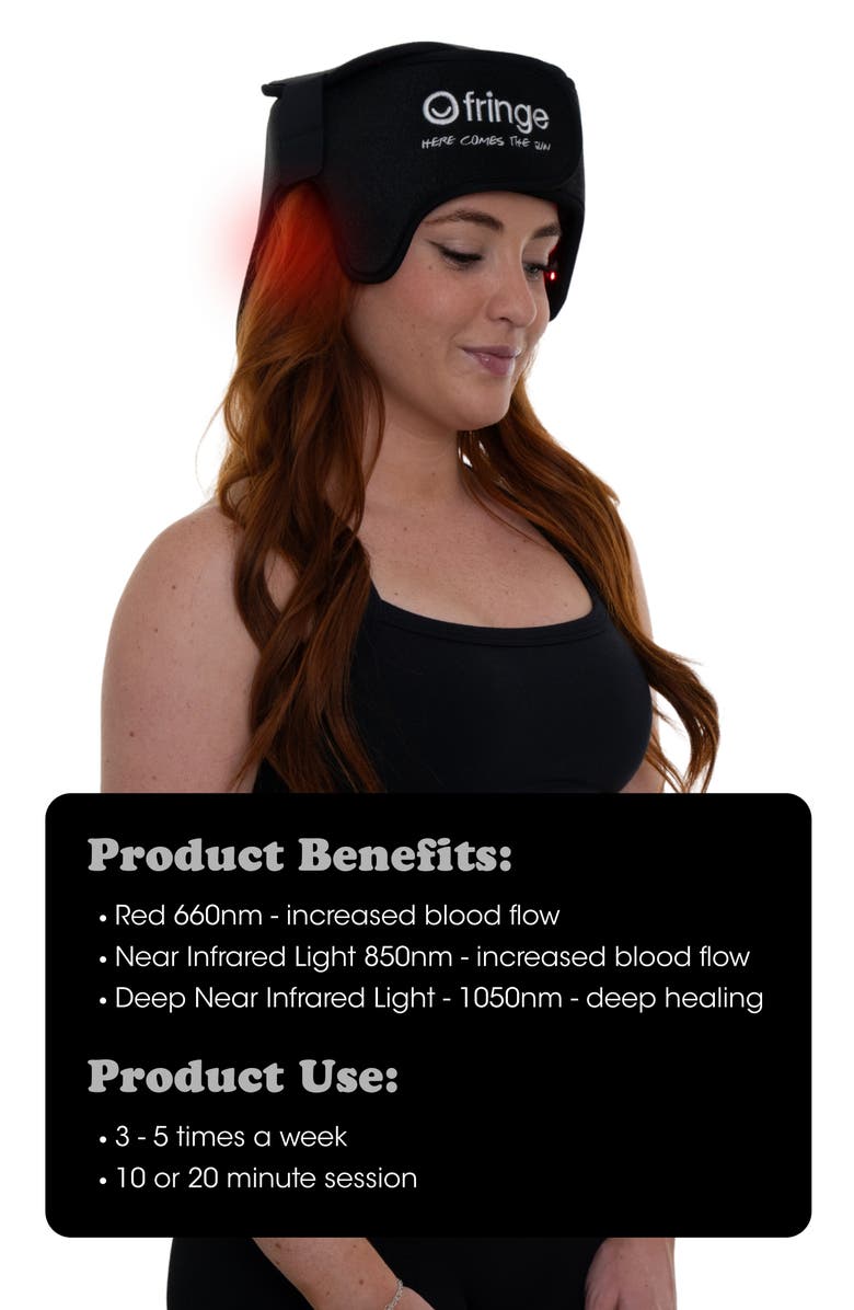 fringe Red Light Therapy Head Wrap, Alternate, color, 