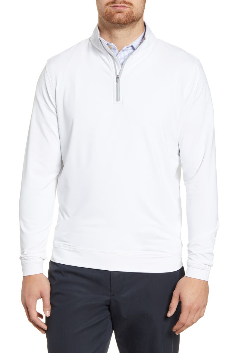 Perth Performance Quarter Zip Sweatshirt, Main, color, WHITE