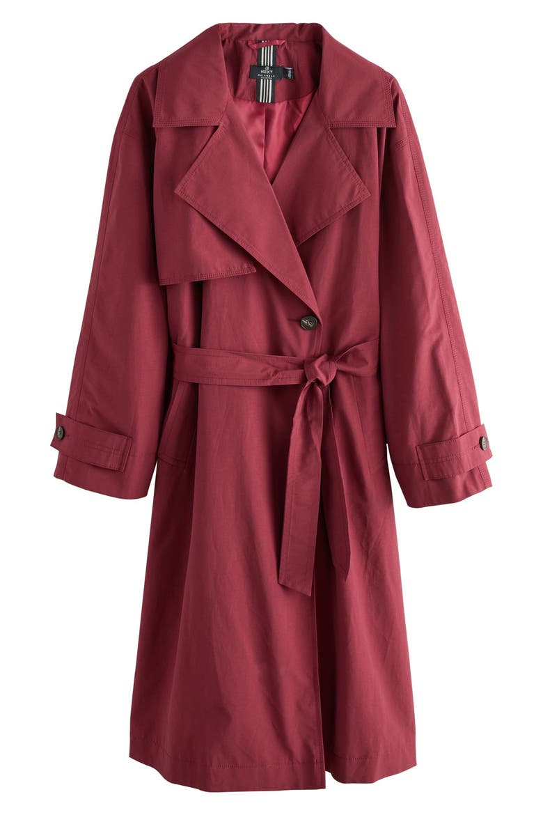 Cotton Blend Trench Coat, Alternate, color, RED