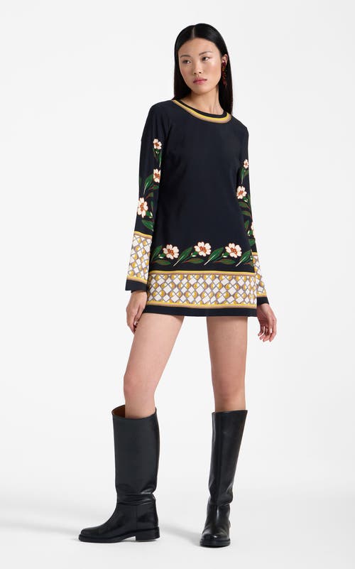 La Doublej Supreme Swing Mini Dress In Dazed Placée Black