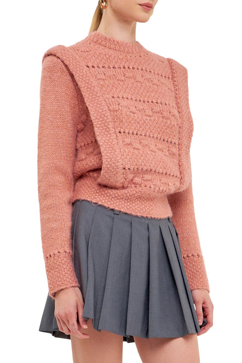 Chunky Knit Sweater, Alternate, color, DUSTY ROSE