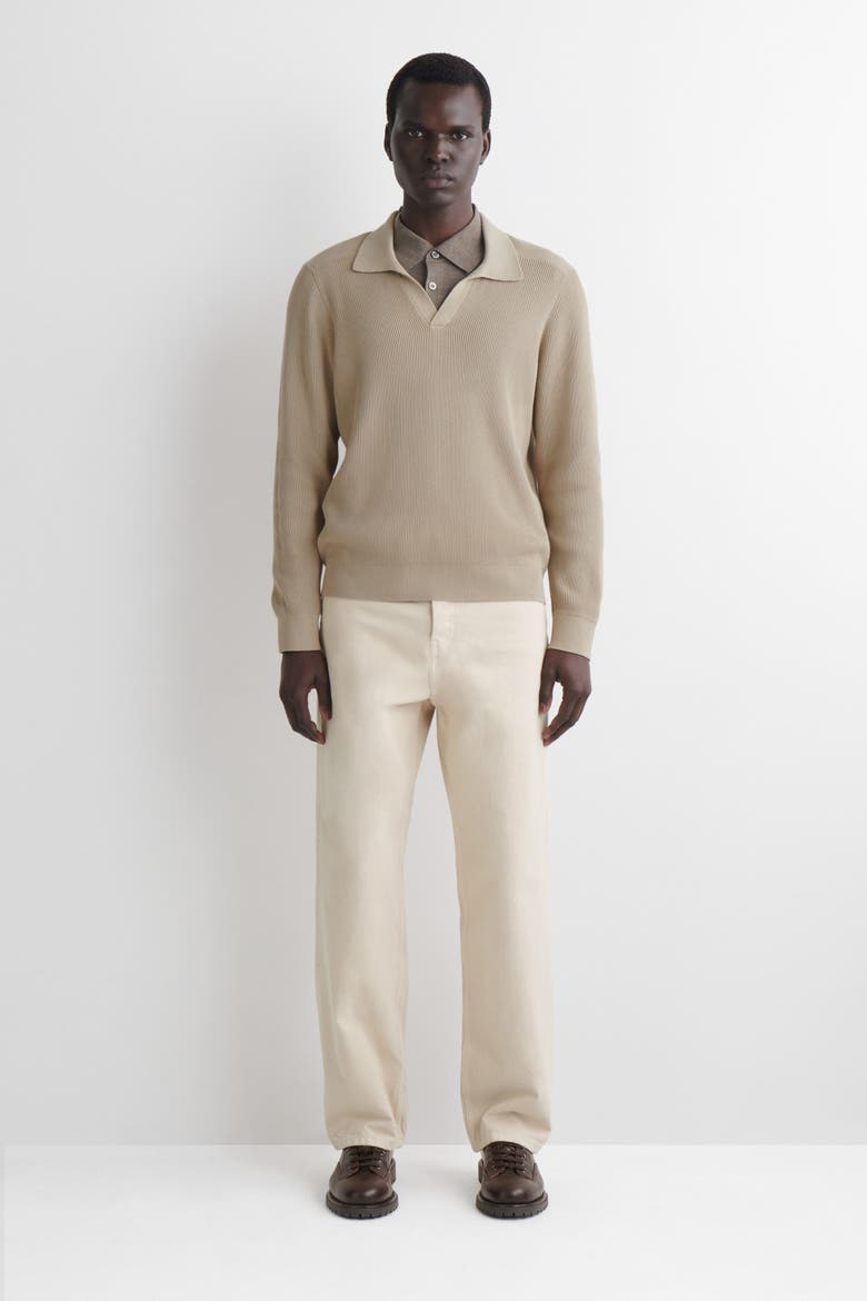 Cotton Polo Jumper, Alternate, color, BEIGE