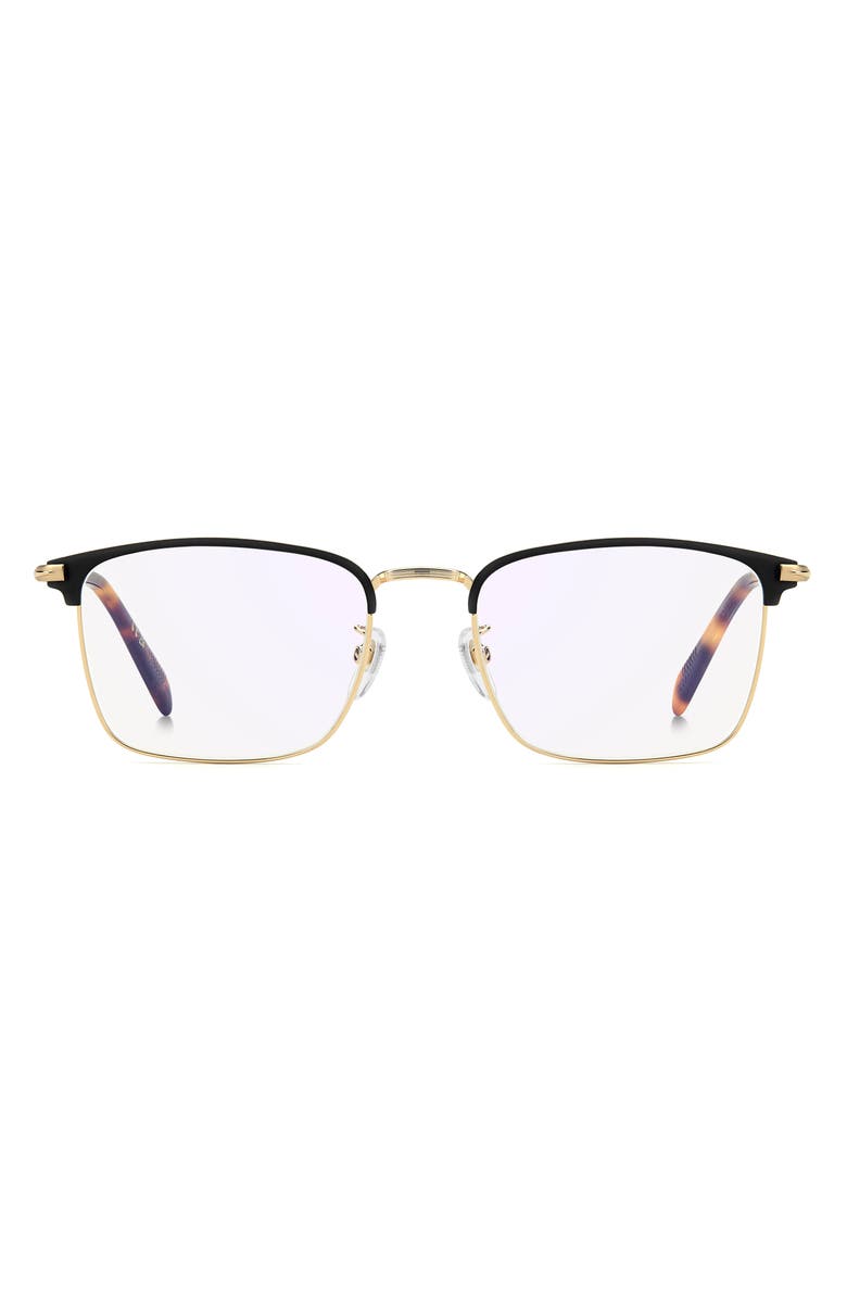 David Beckham Eyewear 54mm Rectangular Optical Glasses, Main, color, 