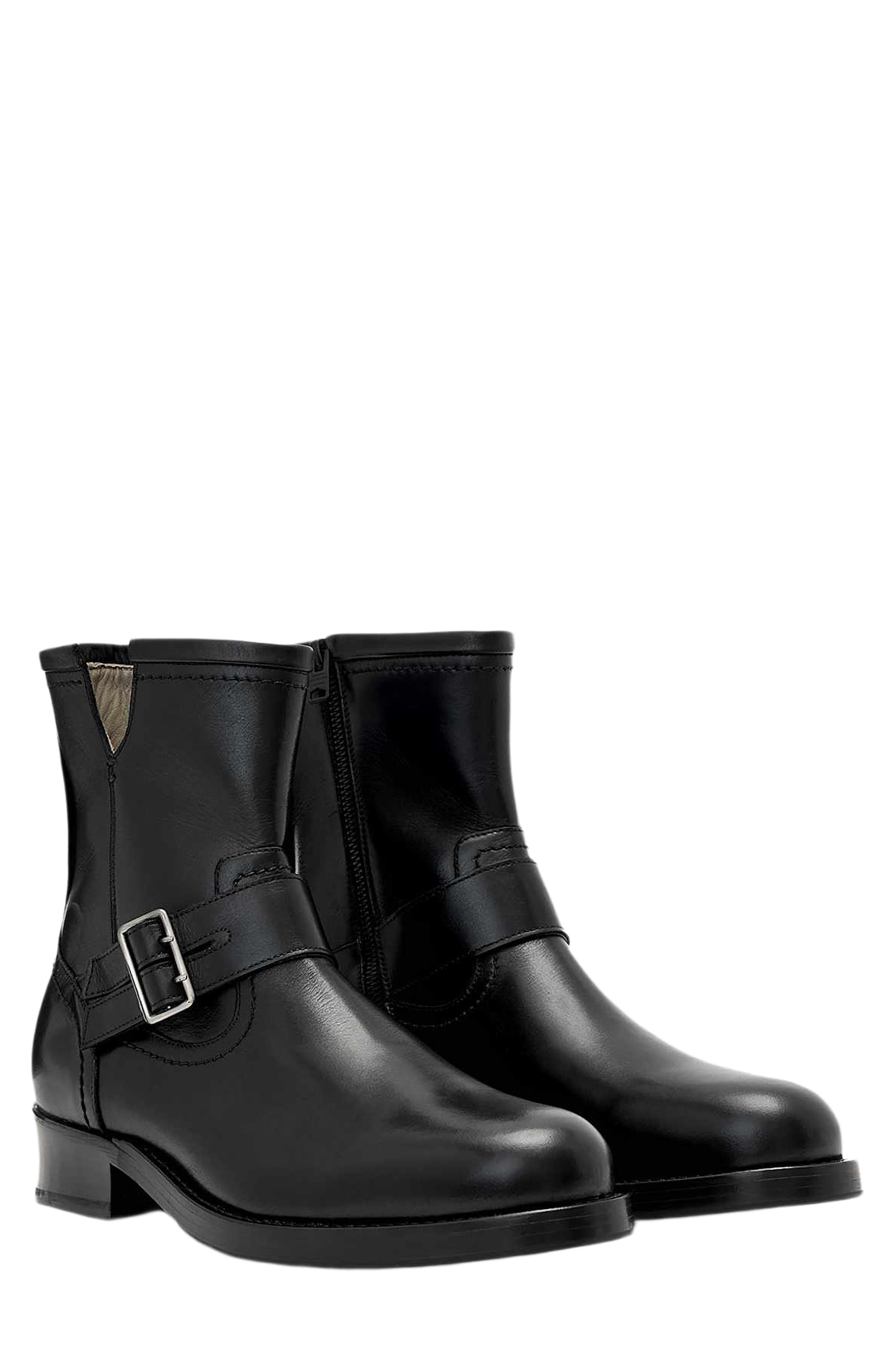Bailey Leather Boot, Main, color, BLACK