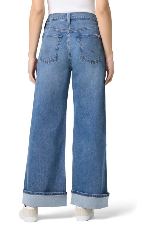 Hudson Jeans Jolene Wide Leg Cuff Jeans In Blue
