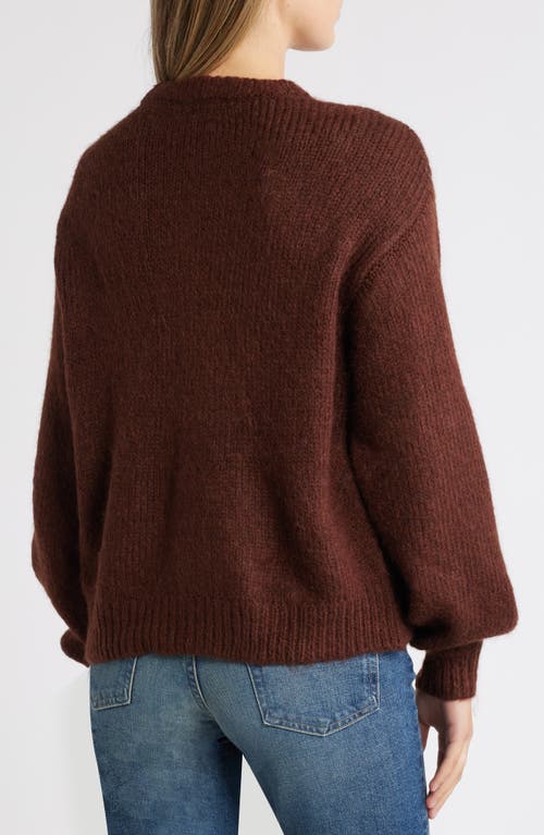 Shop Sam Edelman Khloe Boxy Sweater In Bitter Chocolate