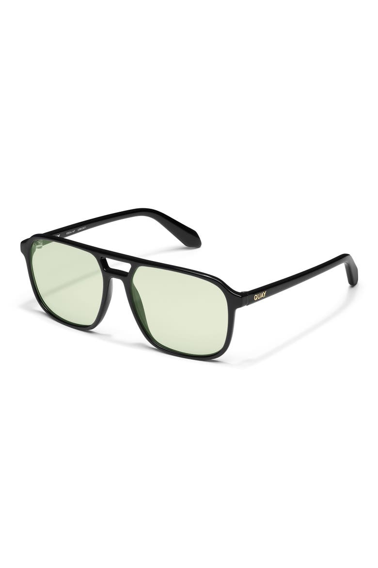 On The Fly 57mm Aviator Sunglasses, Alternate, color, BLACK/ LIGHT PISTACHIO