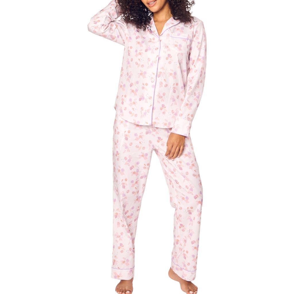 PETITE PLUME PETITE PLUME SEASHELL PRINT BRUSHED COTTON TWILL PAJAMAS