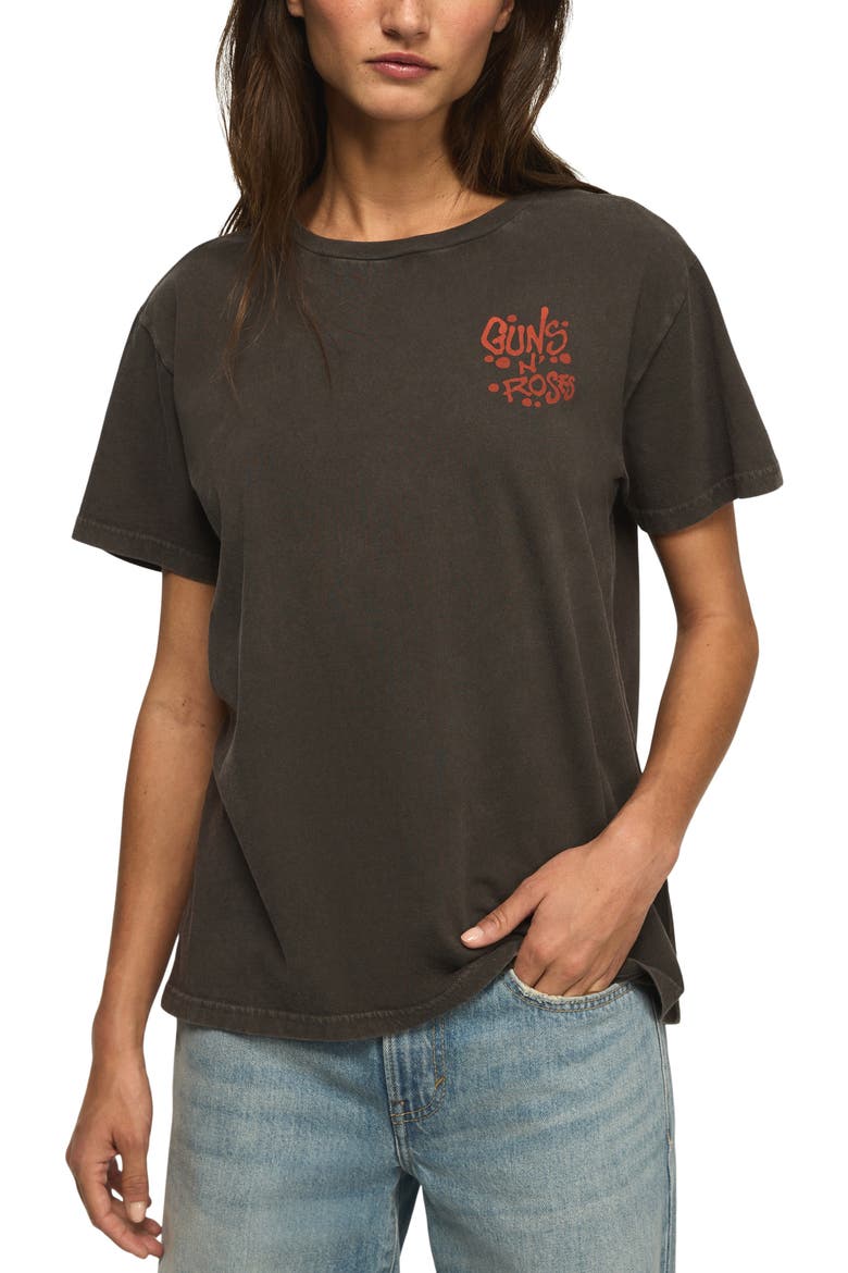 Guns N Roses Graphic Cotton T-Shirt, Main, color, RAVEN