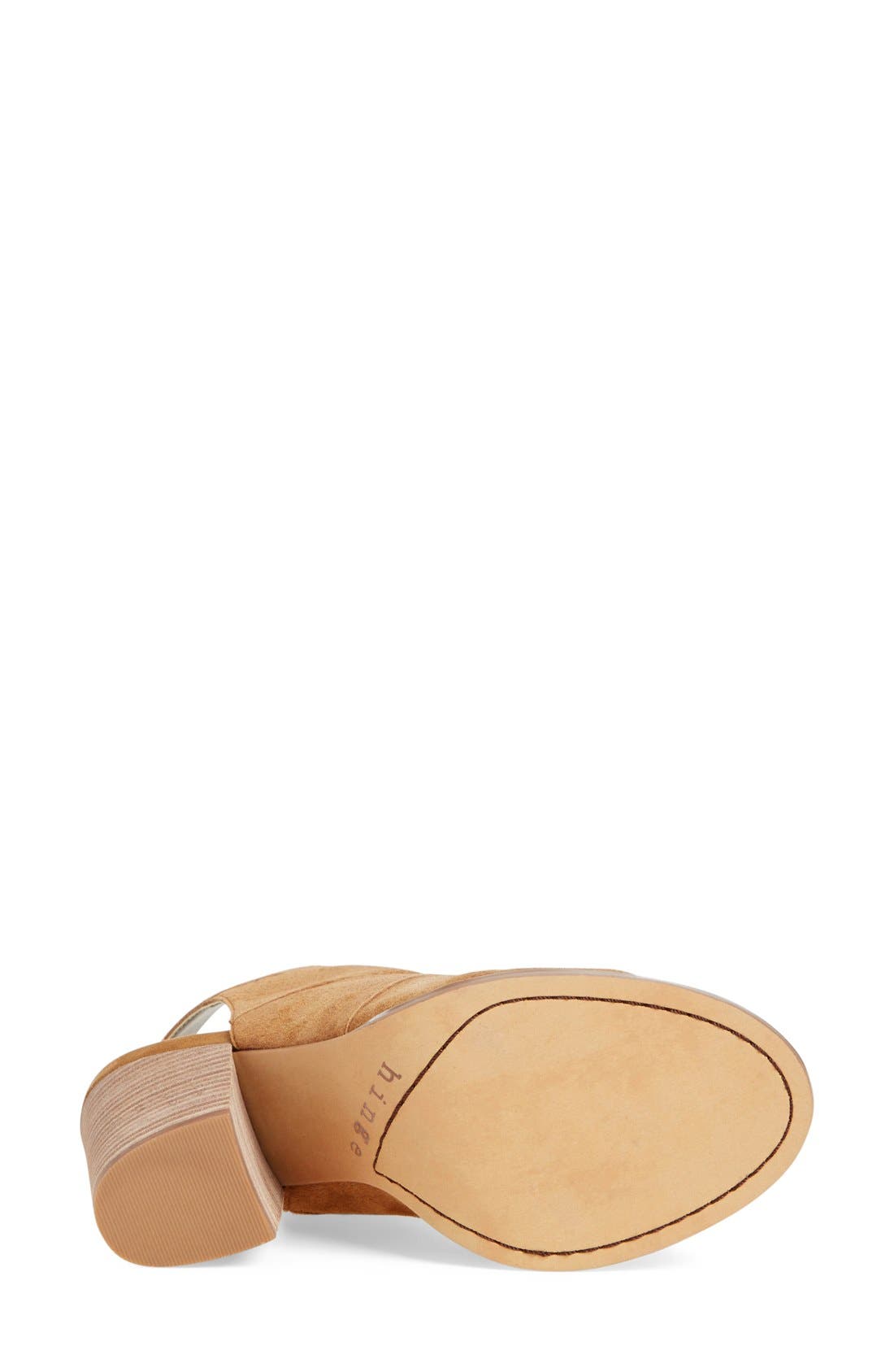 'Drea' Peep Toe Leather Sandal, Alternate, color, COGNAC LEATHER