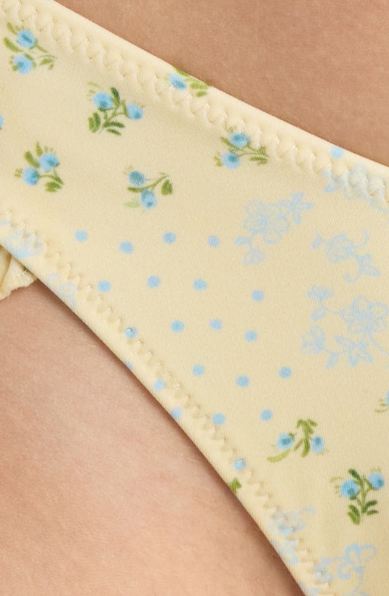 PacSun Flutter Swim Bottoms, Alternate, color, Custard Ditsy