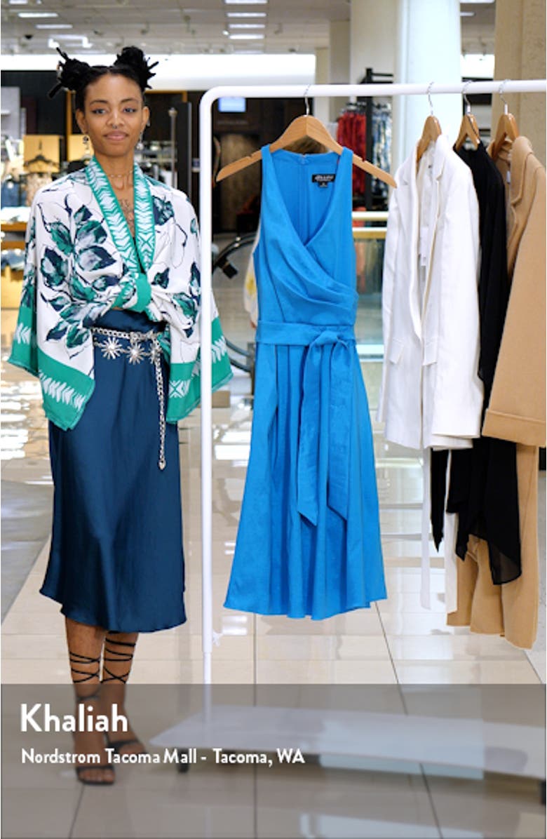 Sleeveless Taffeta Fit & Flare Cocktail Dress, sales video thumbnail