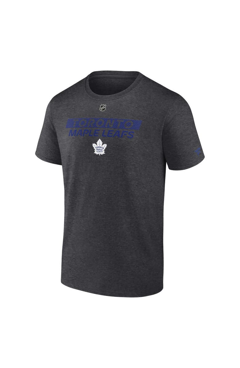 FANATICS Men's Fanatics Heather Charcoal Toronto Maple Leafs Authentic Pro Core Primary T-Shirt, Alternate, color, Heather Charcoal