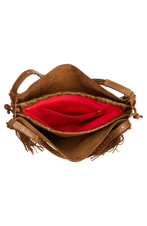 Christian Louboutin Baggy Fringed Tote Bag In Suede