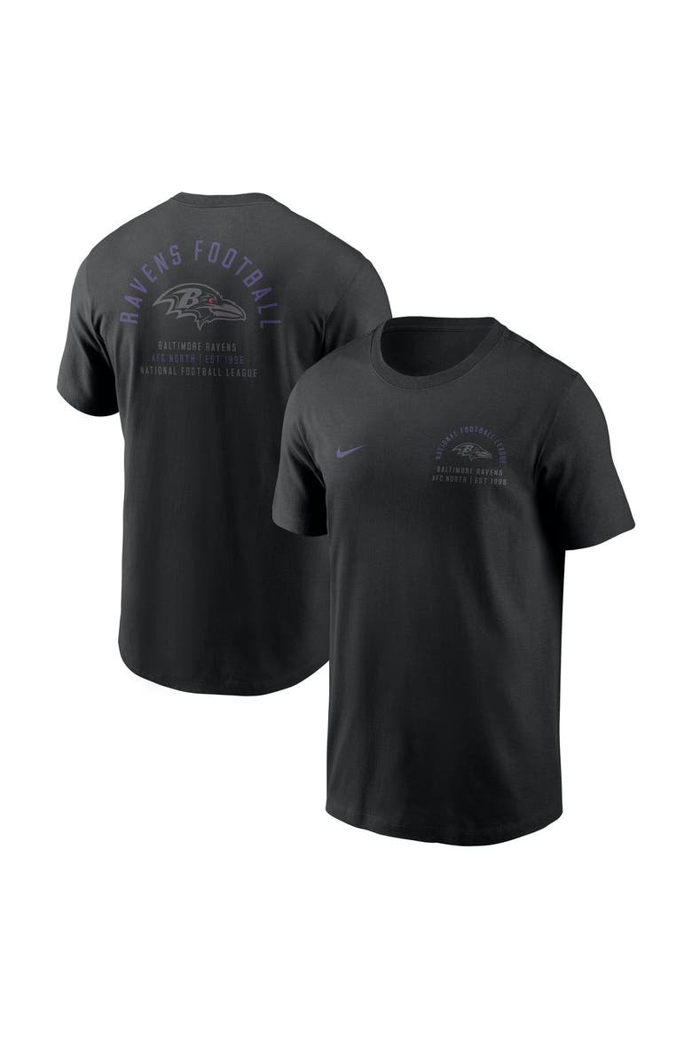Men's Nike Black Baltimore Ravens Split Logo T-Shirt, Main, color, Black