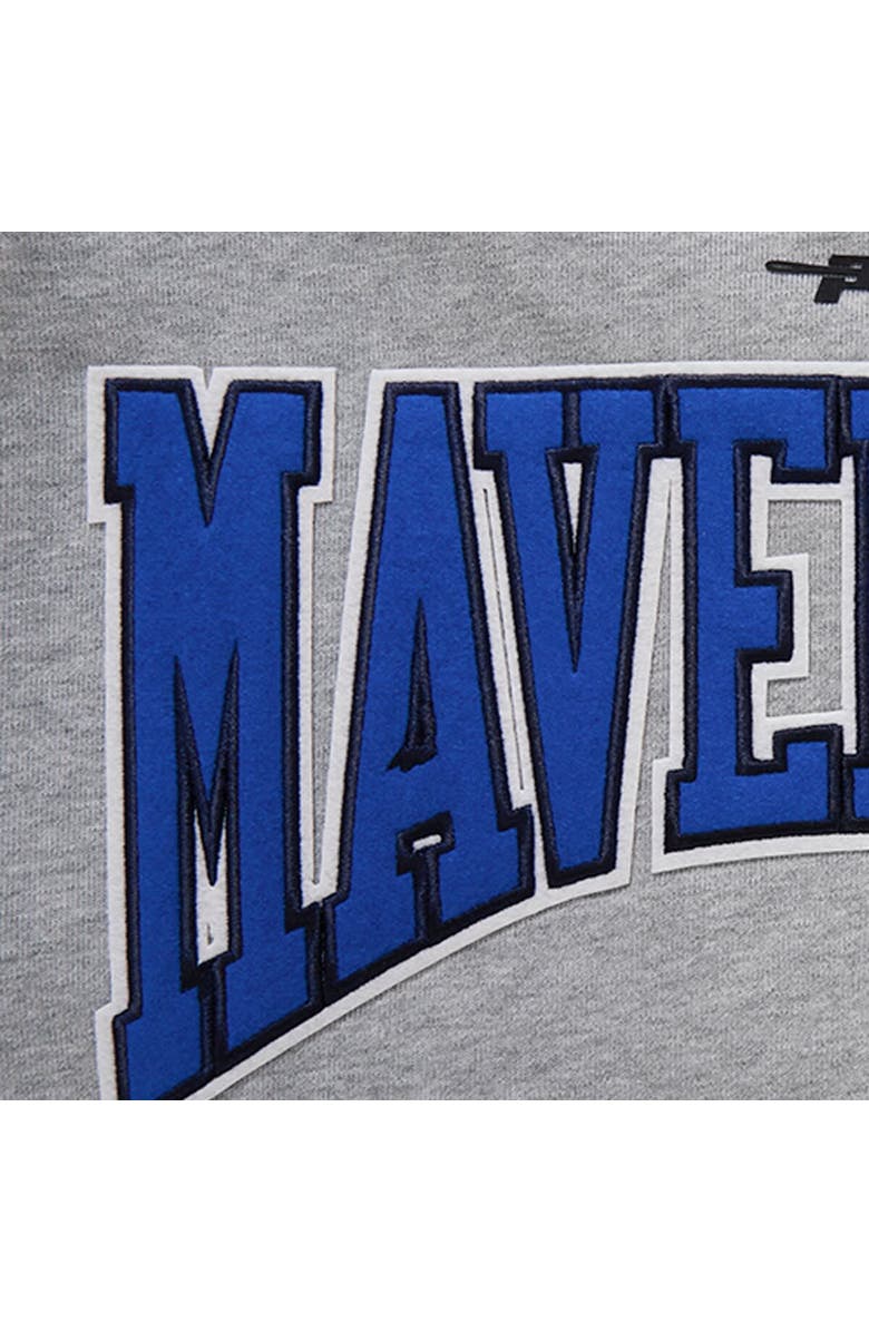 PRO STANDARD Men's Pro Standard Heather Gray Dallas Mavericks Crest Emblem Pullover Sweatshirt, Alternate, color,