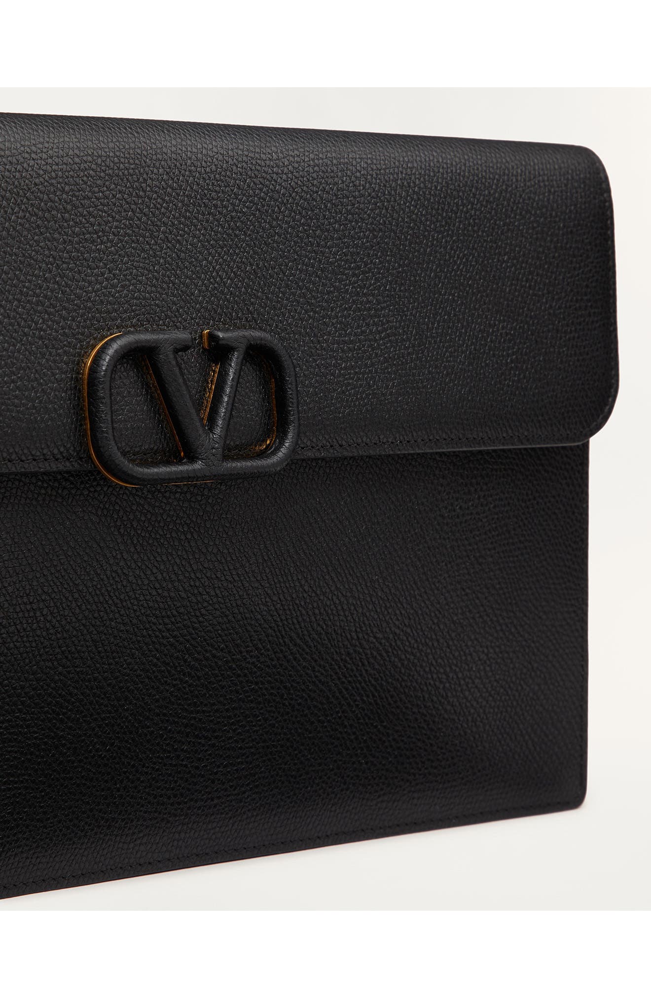 Valentino Garavani Large VLOGO Leather Pouch, Alternate, color, 