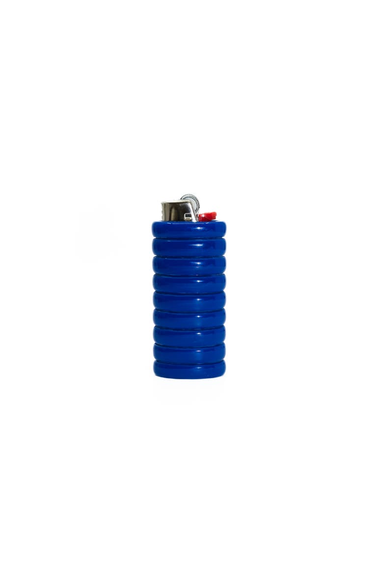 Gio Resin Lighter Holder, Main, color, Cobalt Blue
