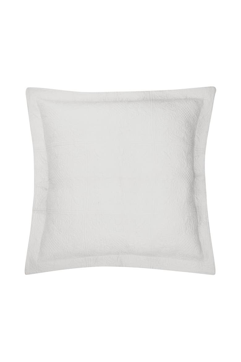 26" x 26" Jacqueline Matelasse Cotton Euro Sham - Machine Washable, Alternate, color, Off-White