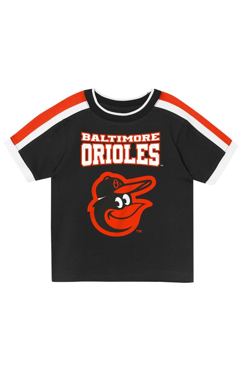 Outerstuff Toddler Outerstuff Black Baltimore Orioles Ground Ball T-Shirt & Shorts Set, Alternate, color, Black