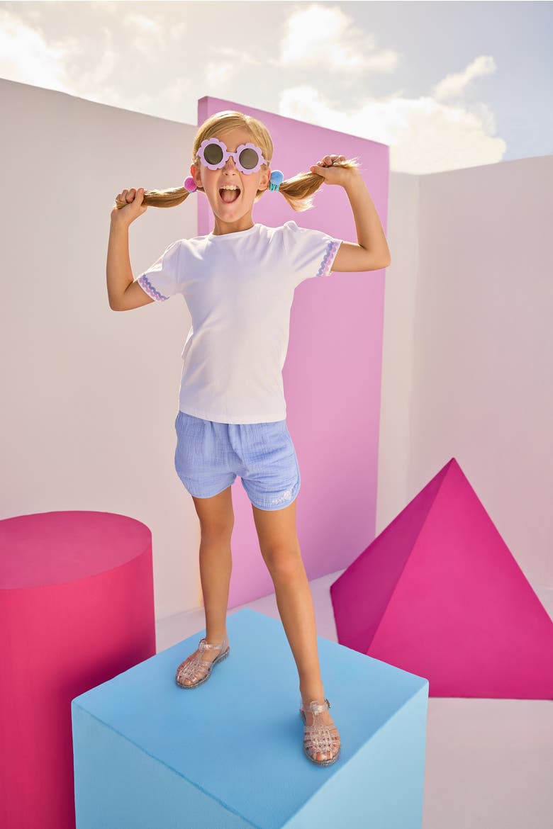 Kids' Beach Shorts, Alternate, color, Hydrangea