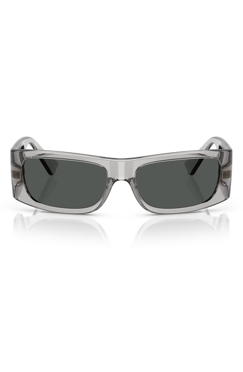 Versace 57mm Pillow Sunglasses, Main, color, Grigio Transparent