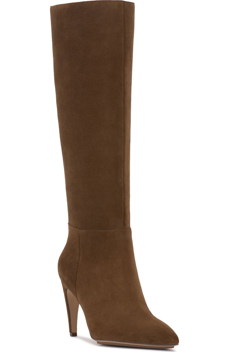 Vince Camuto Brigitte Pointed Toe Knee High Boot, Main, color, Reishi Brown