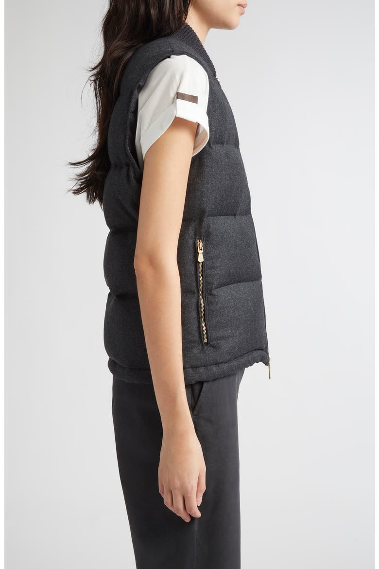 Wool Blend Down Vest, Alternate, color, 168 CARBON
