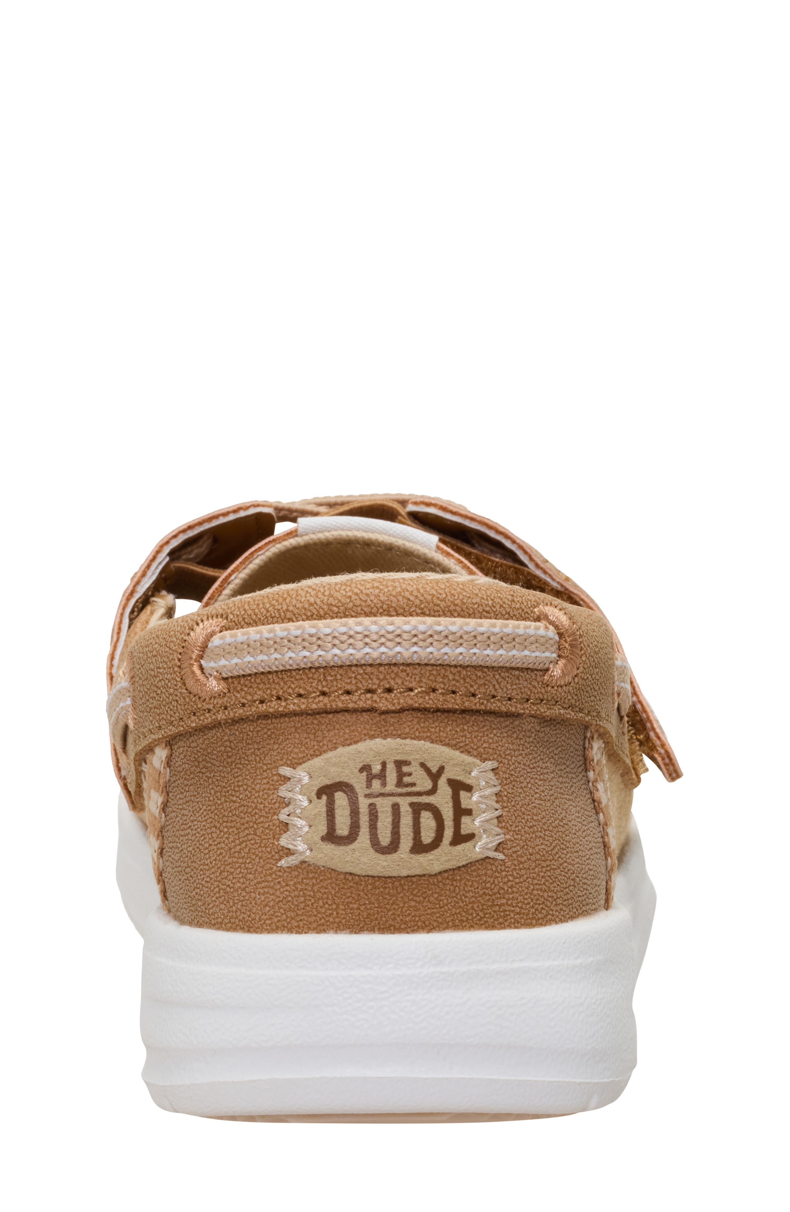 Hey Dude Kids' Wells Classic Boat Shoe, Alternate, color, Cognac